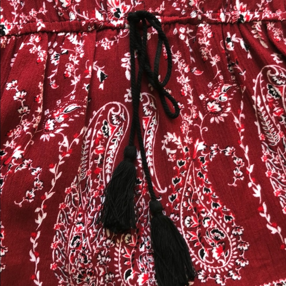 Mossimo • Floral Boho Open Shoulder Rayon Romper - Picture 5 of 11